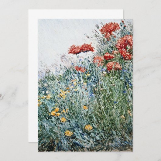 Childe Hassam - Poppies, Appledore Kaart (Voorkant / Achterkant)