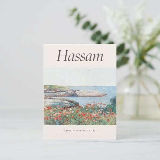 Childe Hassam Poppies Art Exhibition Poster Print Briefkaart (Staand voorkant)
