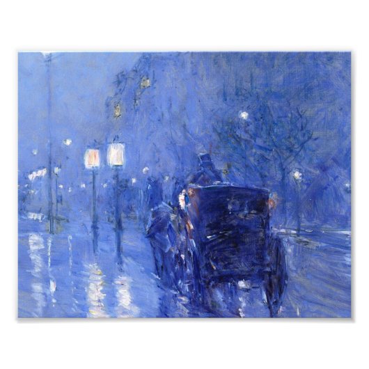 Childe Hassam - Rainy Midnight Foto Afdruk (Voorkant)
