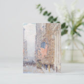 Childe Hassam Vlaggen op het Waldorf Schilderij Ku Briefkaart (Staand voorkant)