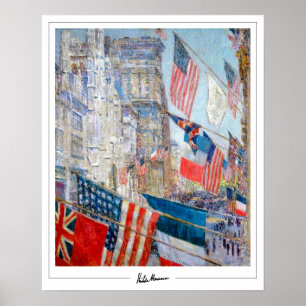 Childe Hassam Zedign Art Poster #425-2