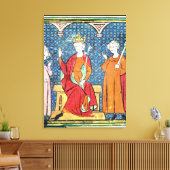 Childeric II , Merovingian King of Austrasia Canvas Afdruk (Insitu (Woonkamer))