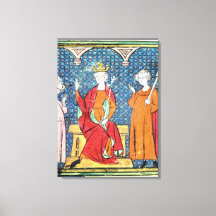 Childeric II , Merovingian King of Austrasia Canvas Afdruk