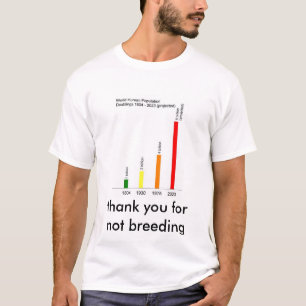 Childfree vrtical Bar Graph van de menselijke popu T-shirt