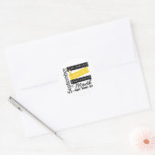 Childhood Cancer AWARE Maand Ronde Sticker (Envelop)