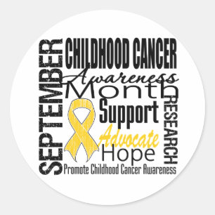 Childhood Cancer Awareness Maand Tribute Ronde Sticker