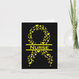 Childhood Cancer Awareness Ribbon Nurse Kaart