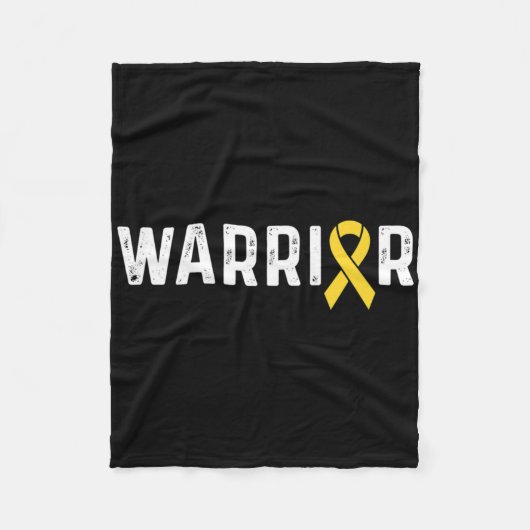 Childhood Cancer Awareness Ribbon Warrior Fleece Deken (Voorkant)