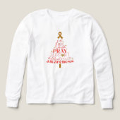 childhood cancer Christmas Girls Long Sleeve  (Voorkant)