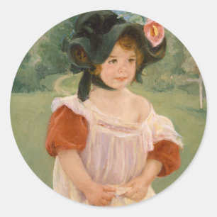 Childhood in a garden - Mary Cassatt Ronde Sticker