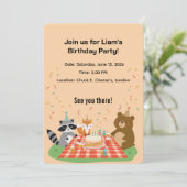 Childish Birthday Invitation Card – Fun Kids Party (Debout devant)