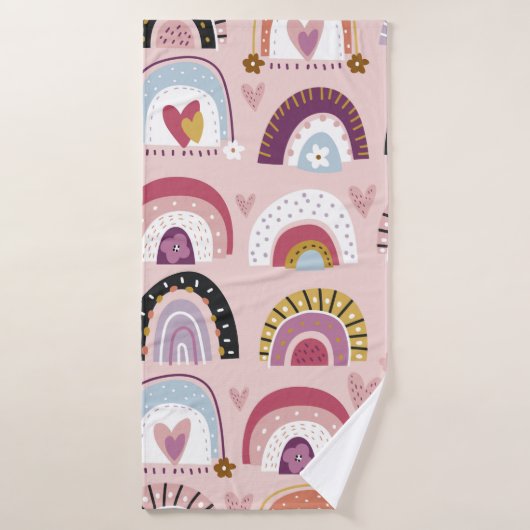 Childish seamless pattern with abstract hand drawn (Serviette de bain)