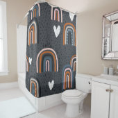 Childish seamless pattern with hand drawn rainbow, douchegordijn (In situ)