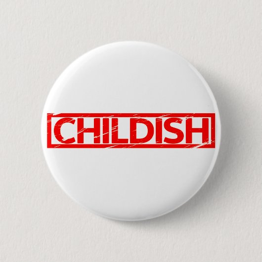 Childish Stamp Ronde Button 5,7 Cm (Voorkant)
