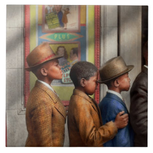 Children - In line to see a movie 1941 Tegeltje