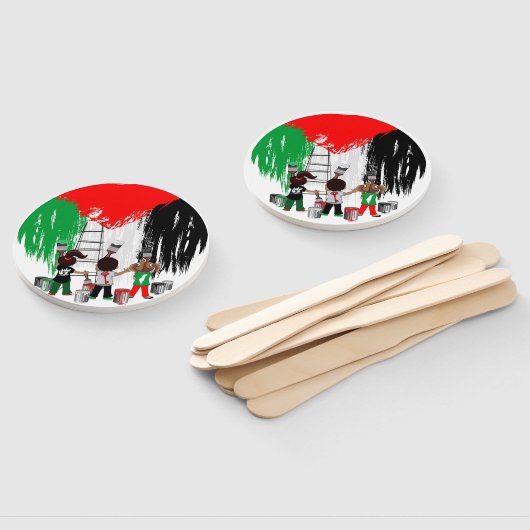 Children of Gaza Painting Palestine Flag Handwaaier (Niet-gemonteerd)