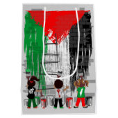 Children of Gaza Painting Palestine Flag Medium Cadeauzakje (Achterkant)