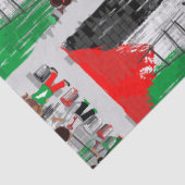 Children of Gaza Painting Palestine Flag Tissuepapier (Detail)