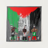 Children of Gaza Painting Palestine Flag  Wandkleed (Voorkant)