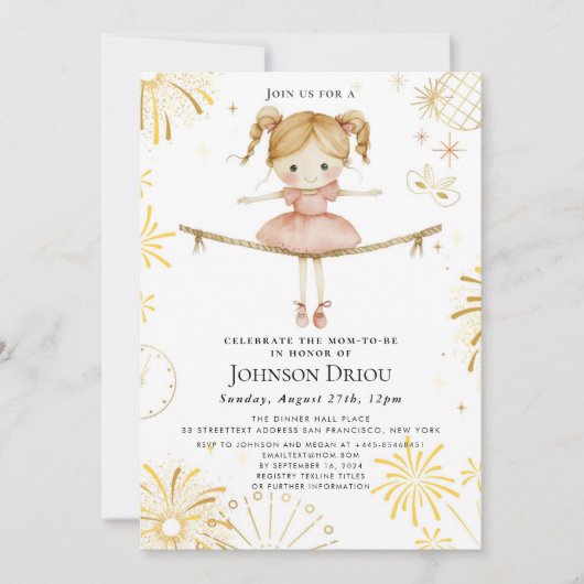 Children Playing on a Rope Kids Party Invitation (Devant)