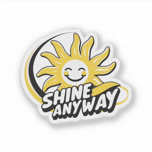 Children’s Inspirational Shirt – Shine  Sticker (Voorkant)