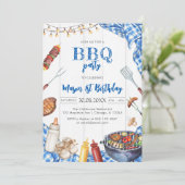 Children's BBQ Birthday Invitation (Debout devant)