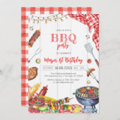 Children's BBQ Birthday Invitation (Devant / Derrière)