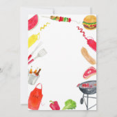 Children's BBQ Birthday Invitation Kaart (Achterkant)