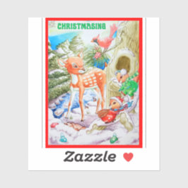 Childrens Christmas Custom-Cut Vinyl Sticker