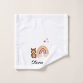 Children's cloth with a custom design of a bear (Gant de toilette)