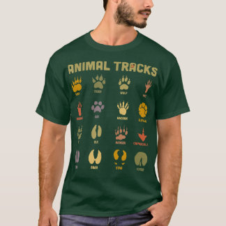 Childrens Kids Wild Animal Tracks Childrens Learni T-shirt