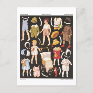  Children's Paper Dolls Briefkaart