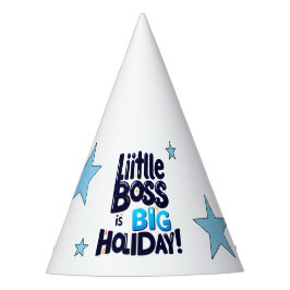 Children's party hat with funny inscription feesthoedjes