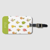 Children's pattern of fun pears bagagelabel (Voorkant (horizontaal))