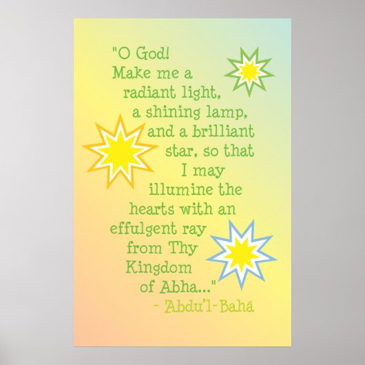 Children's Prayer Poster (Devant)