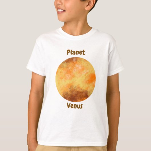 Children's t-shirt design with planet names (Devant)