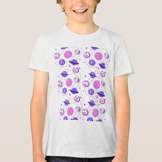 Children's t-shirt design with planet names (Voorkant)