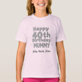 Children's T-shirt for Mom's 40th Birthday Wishes (Devant)