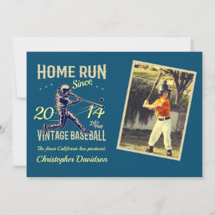 Childs Little League Baseball Birthday Invitation Kaart