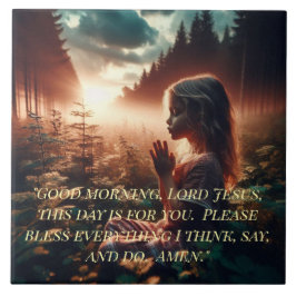 CHILD'S MORNING PRAYER TILE TEGELTJE