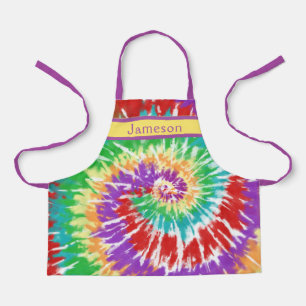 CHILD'S Stropdas Geverfde Regenboog Swirl - Gepers Schort