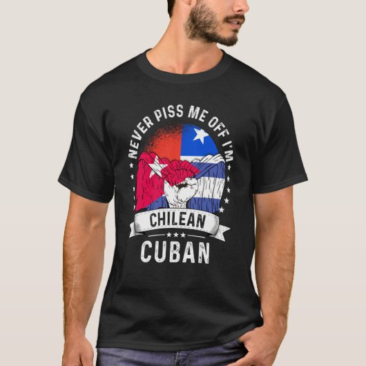 Chile Flag Cuba Grown Humor Citizen Pride T-shirt (Voorkant)