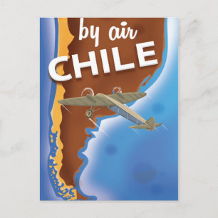 Chile Oude Reisposter Briefkaart