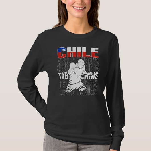 Chile Table Tennis   Support Chilean Ping Pong Tea T-shirt (Voorkant)