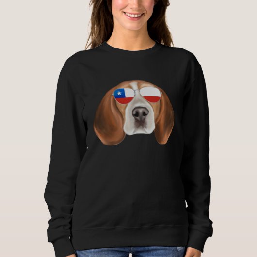 Chilean Flag Beagle Dog Chile Pocket Trui (Voorkant)