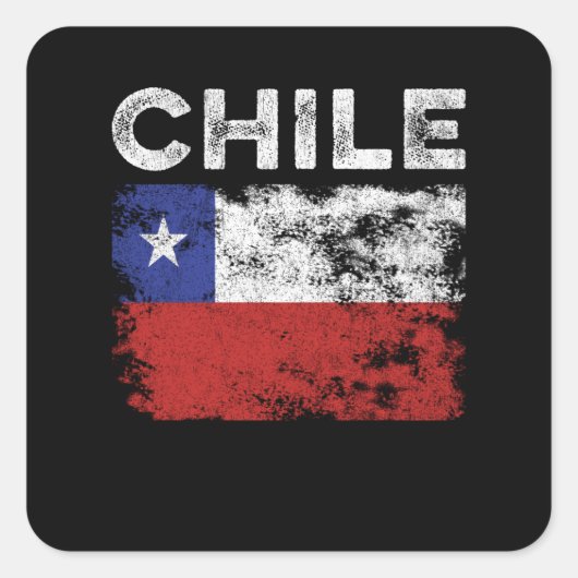 Chilean Flag Vierkante Sticker (Voorkant)