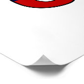 Chileanse vlag en naam in kleur poster (Hoek)