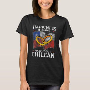 Chileens huwelijk Chili Gehuwde vlag Vertrouwde cu T-shirt