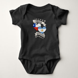 Chileense Argentijnse hartvlaggen Chili Argentinië Romper
