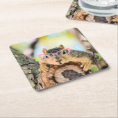 Chileense eekhoorn vierkante kartonnen onderzetter (Schuin)